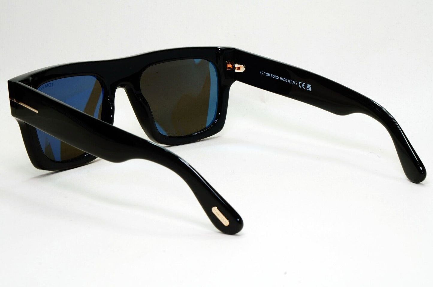 Tom Ford Sunglasses Fausto Black Glossy Square Thick Rim Heavy TF 711 FT0711 01A