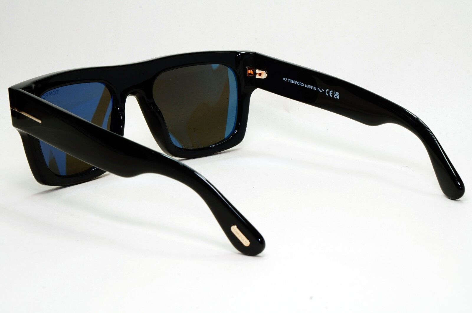Tom Ford Sunglasses Fausto Black Glossy Square Thick Rim Heavy TF 711 FT0711 01A