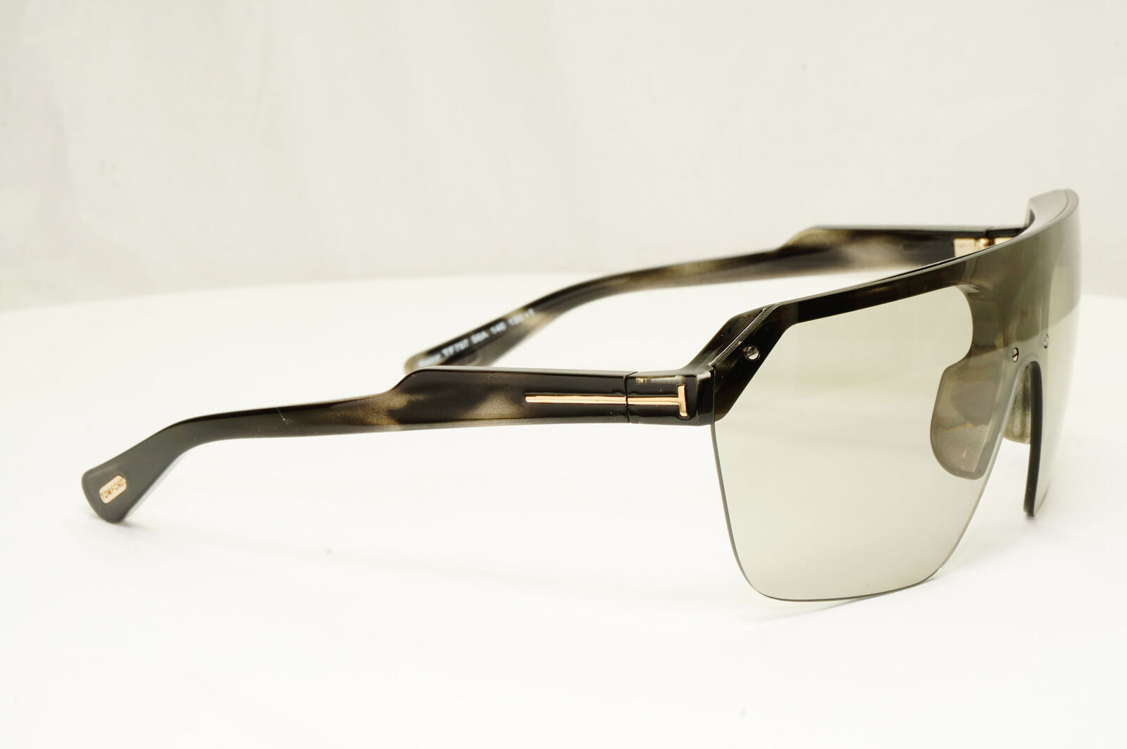 Authentic Tom Ford Mens Shield Visor Grey Havana Sunglasses Razor TF 797 56A