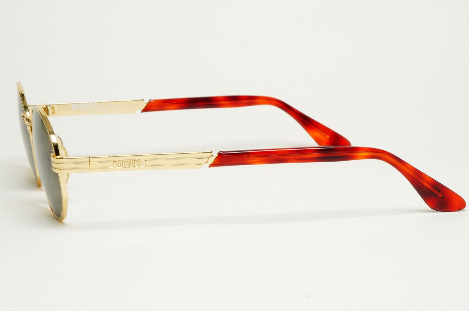 Versus Sunglasses 1996 by Gianni Versace Vintage Gold Hexagon MOD F09 COL 030