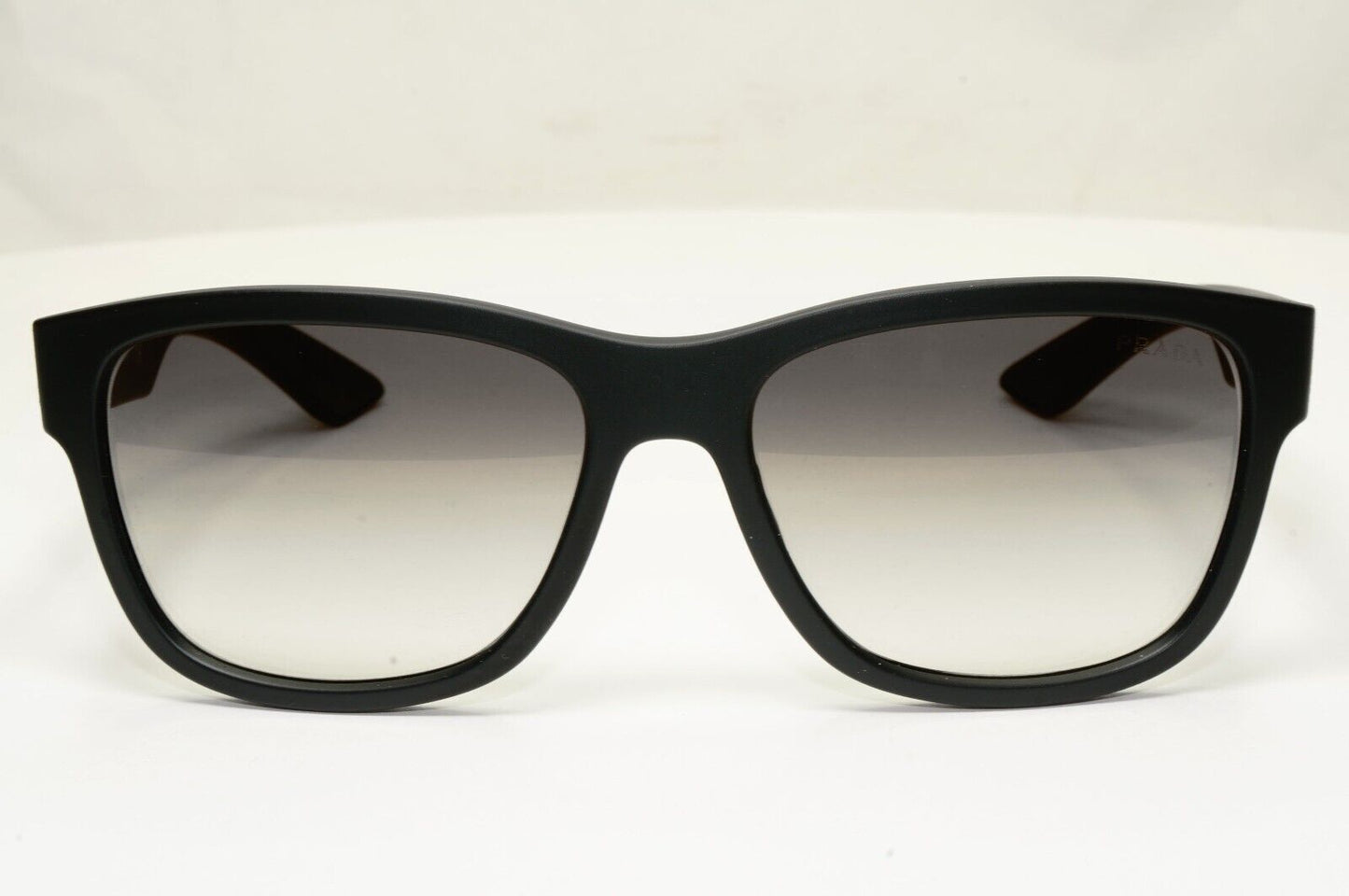 Prada Black Sunglasses Squre Grey Gradient Red Stripe PS03QS SPS 03Q DG0-0A7