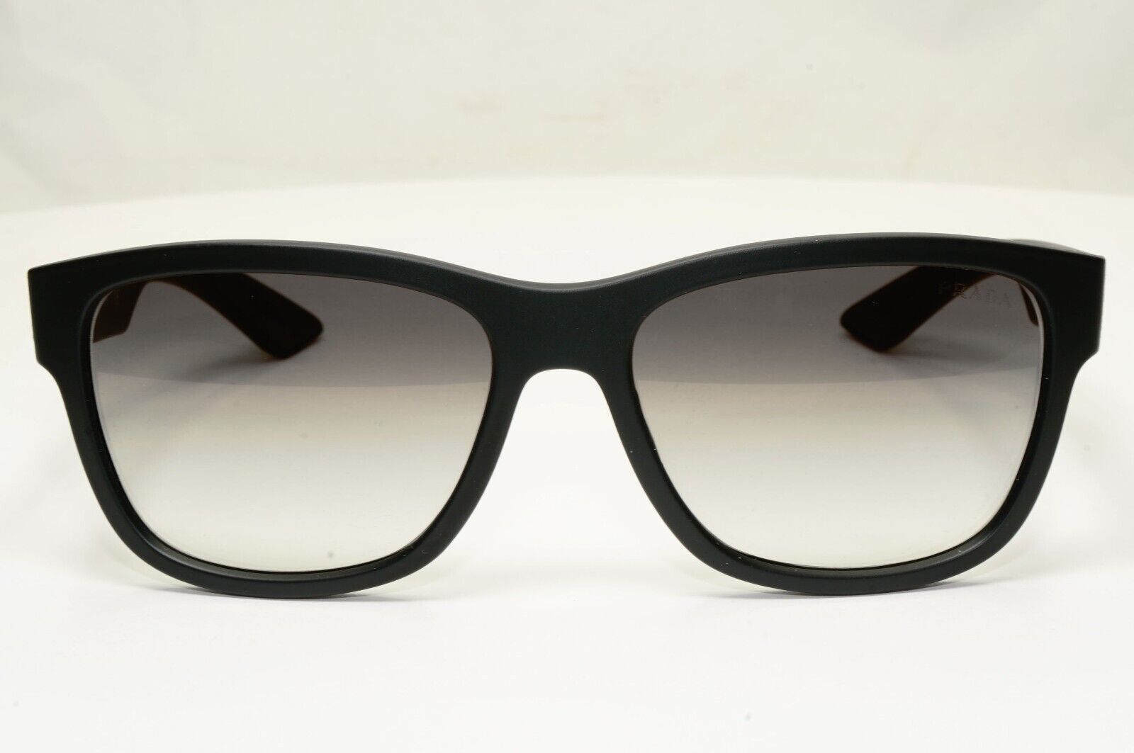 Prada Black Sunglasses Squre Grey Gradient Red Stripe PS03QS SPS 03Q DG0-0A7