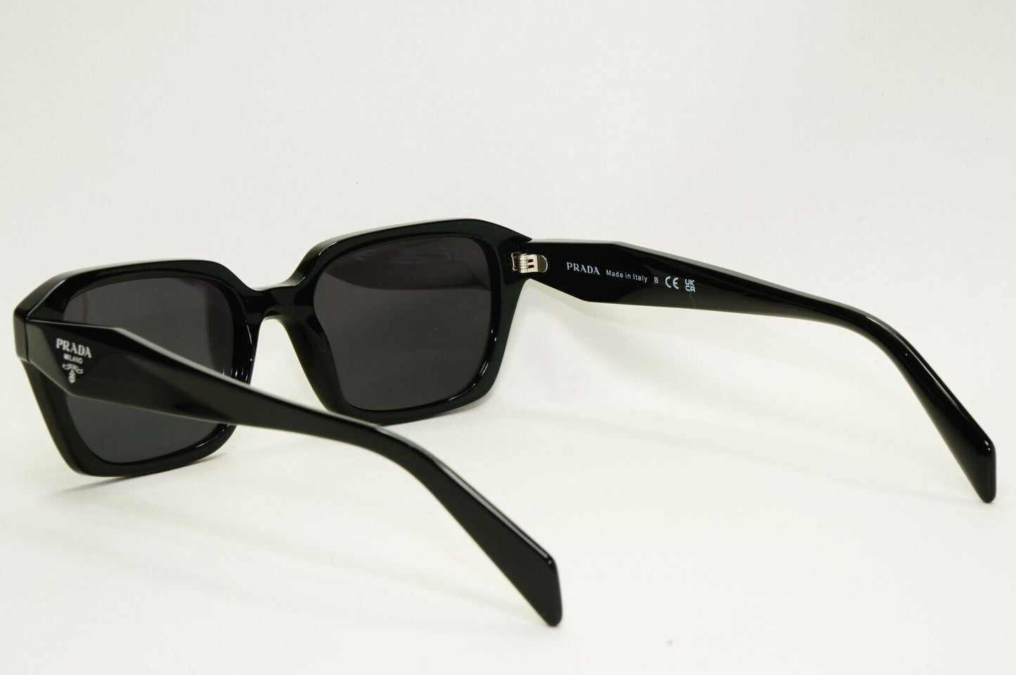 Prada Sunglasses Symbole Glossy Black Square PR14ZV VPR 14Z 1AB-1O1 52mm