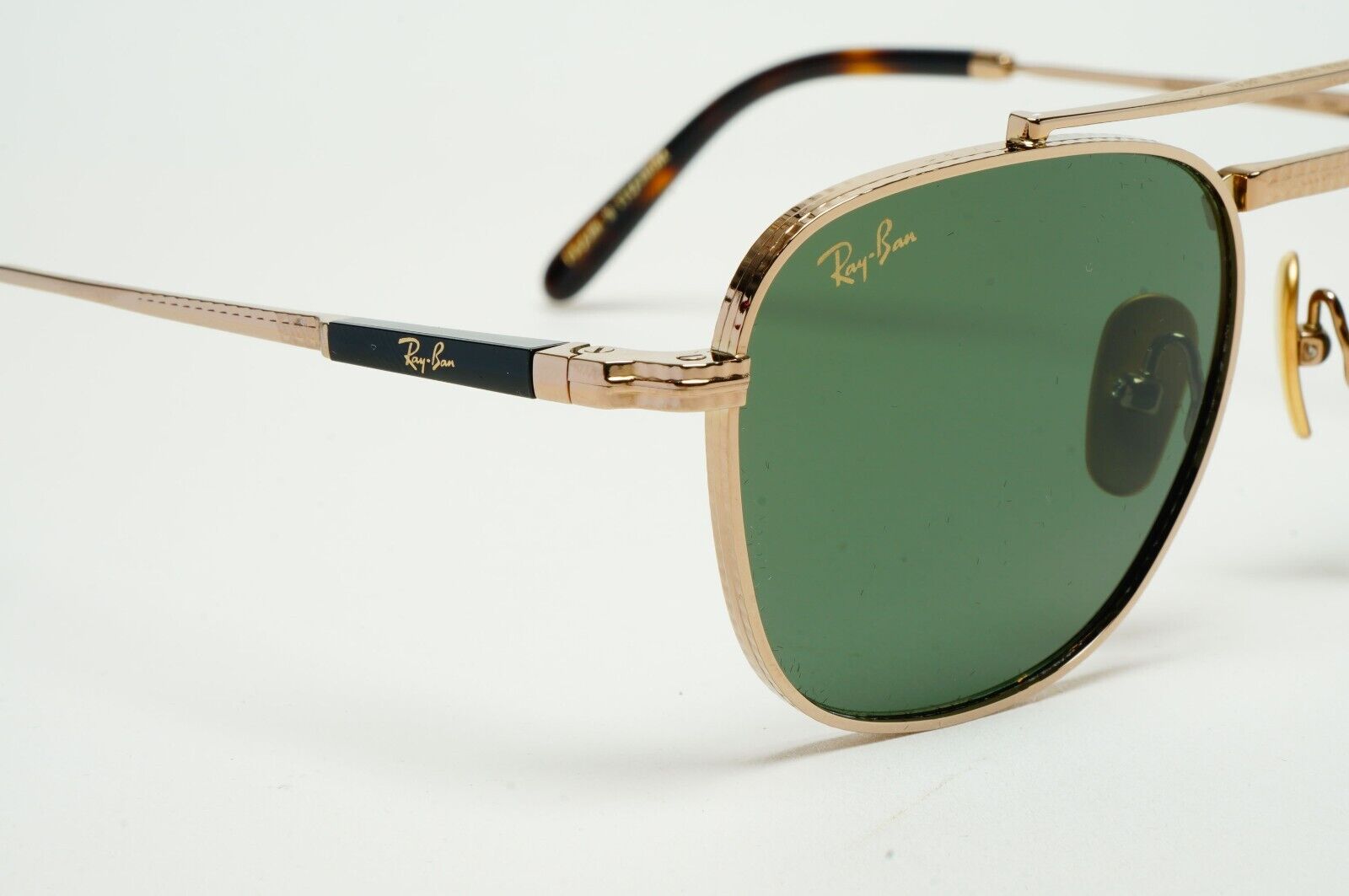 Ray-Ban Sunglasses Frank II Titanium Gold Green Square RB 8258 3138/52 51mm