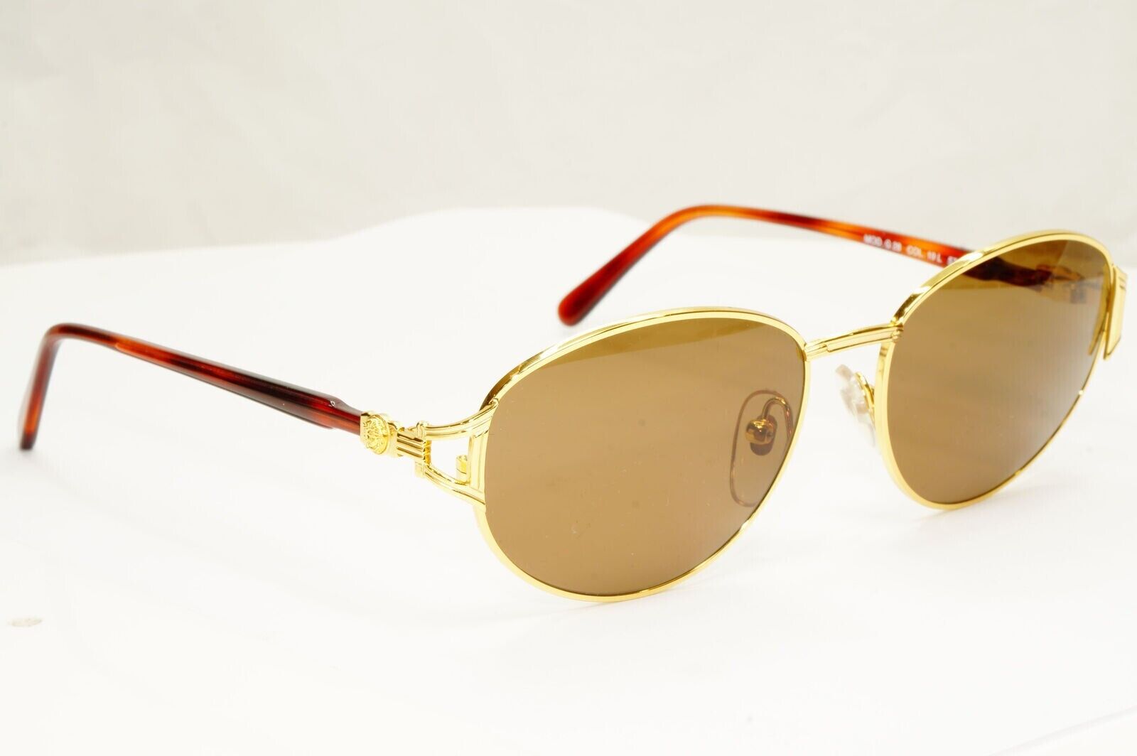Gianni Versace Sunglasses 1995 Vintage Gold Medusa Brown Retro MOD G28 COL 19L