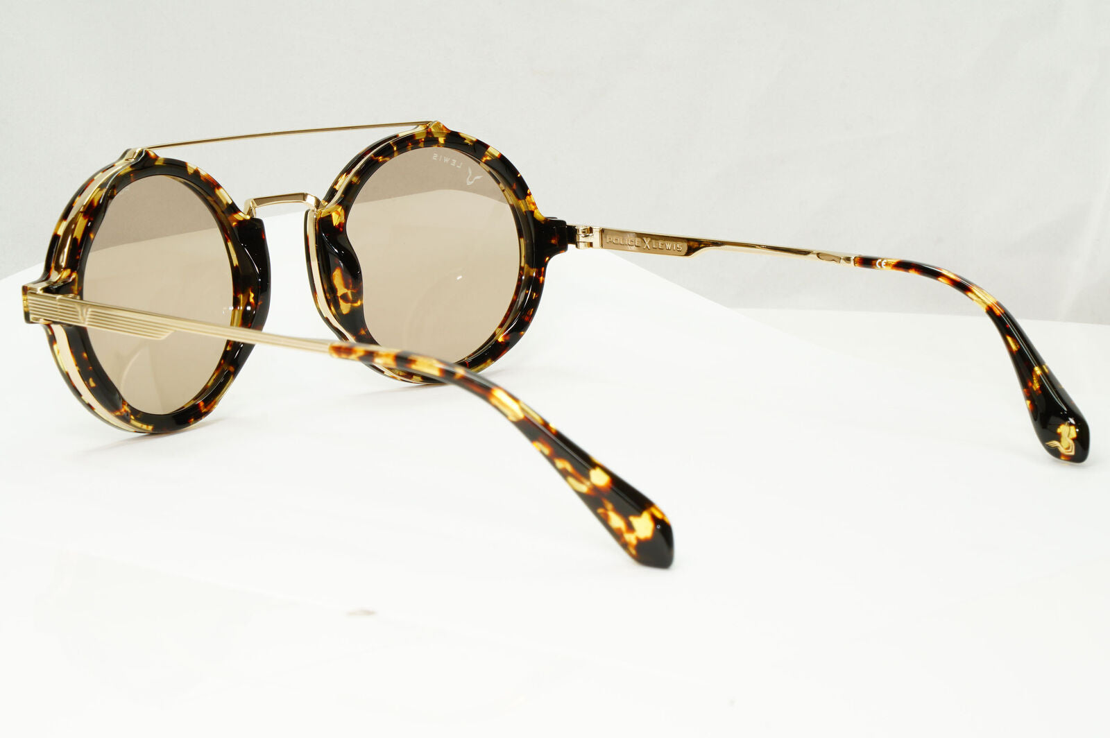 Police Lewis Hamilton F1 Sunglasses Gold Brown Tortoise Round SPL A27 COL 594G