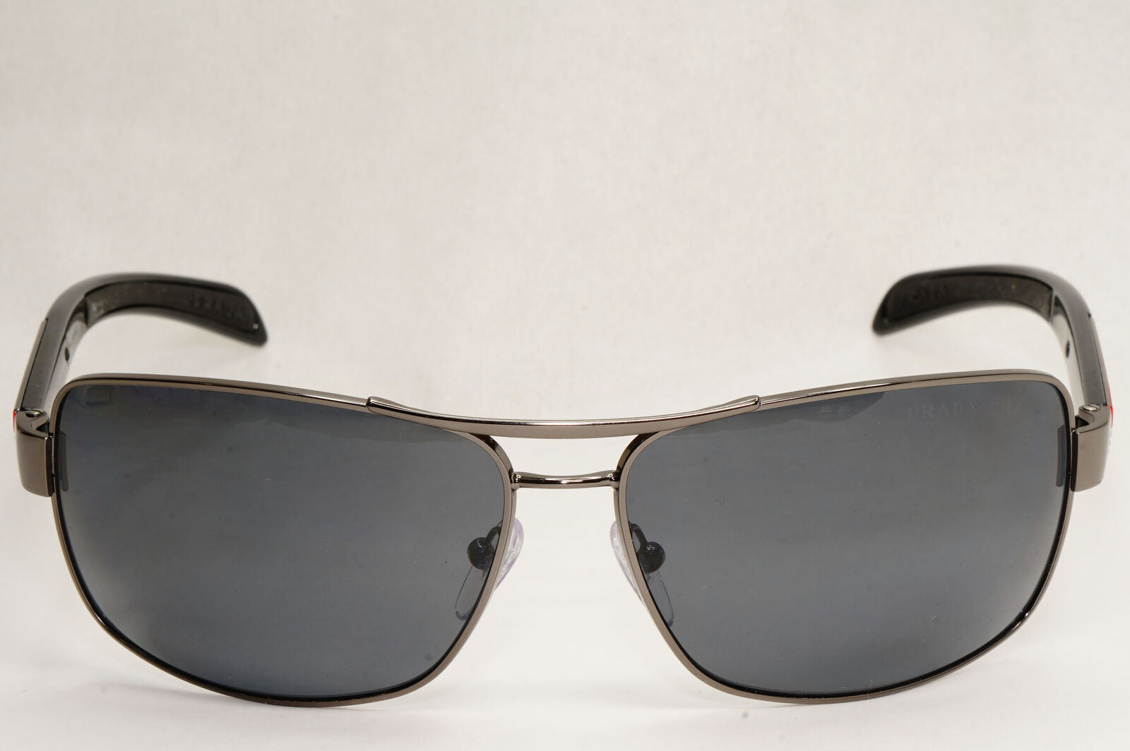 Prada Sunglasses Polarised Navigator Gunmetal Black Grey PS54IS SPS 54I 5AV-5Z1