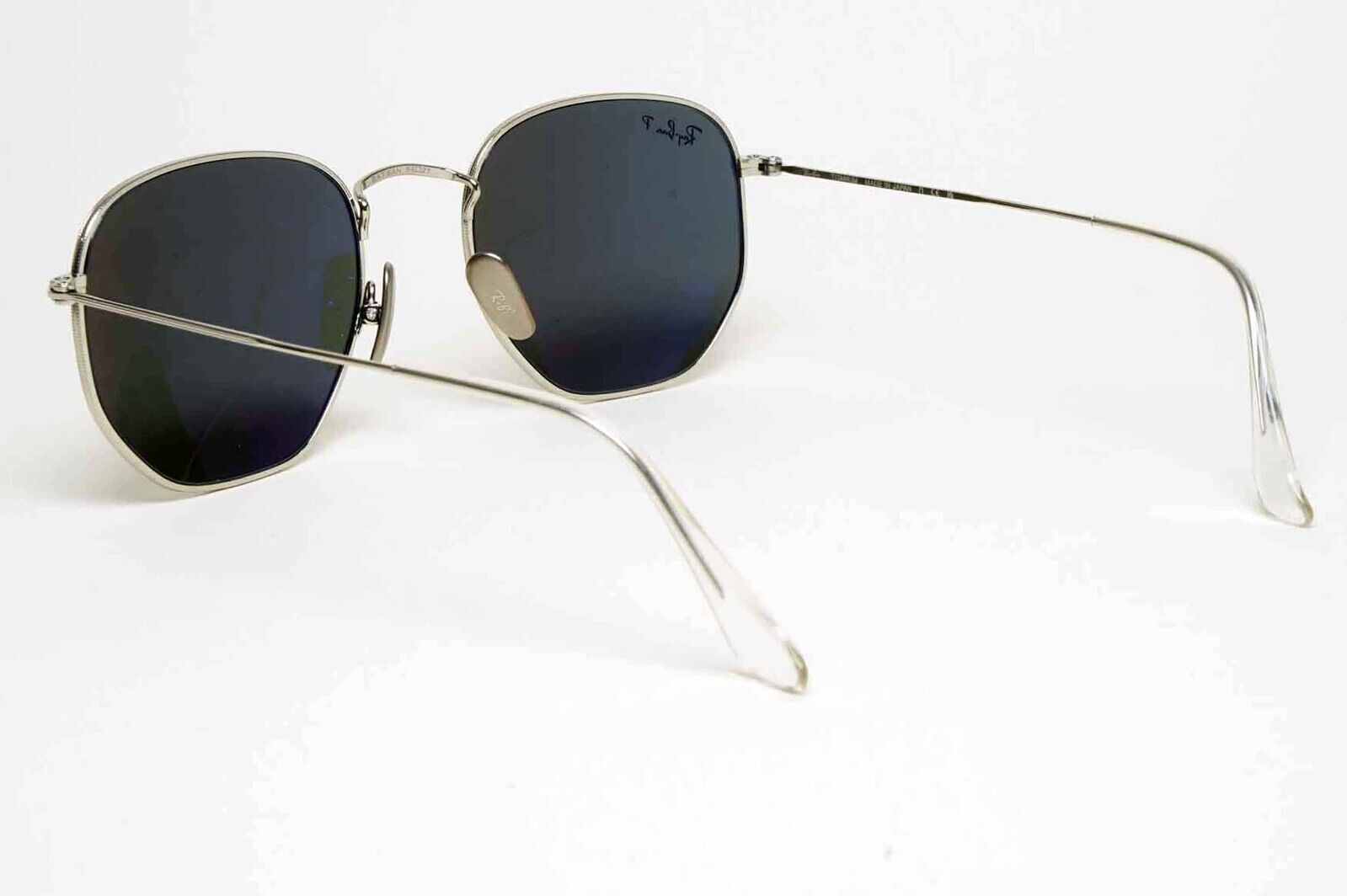 Ray-Ban Sunglasses Hexagonal Titanium Polarised Silver Black RB 8148 9209/48 54m