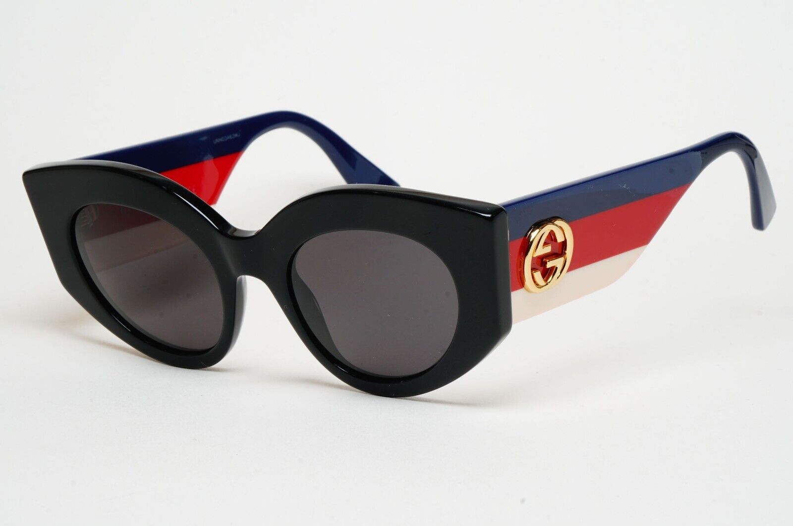 Gucci Sunglasses 2018 Square Black Oversized Large Blue Red GG0275S 001 290125