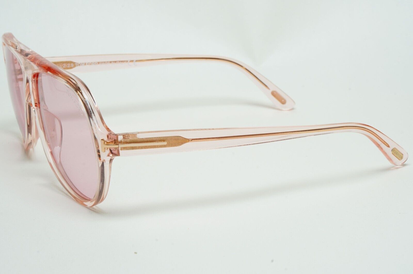 Tom Ford Sunglasses Thomas Transparent Pale Pink Square FT0732 TF 732 72Y