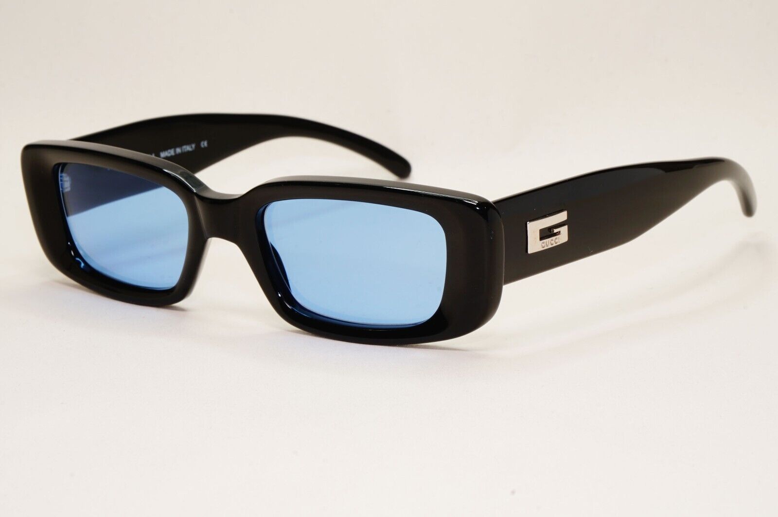 Gucci Sunglasses 1996 Vintage Black Blue Square GG 2409/N/S 807 49mm 141024
