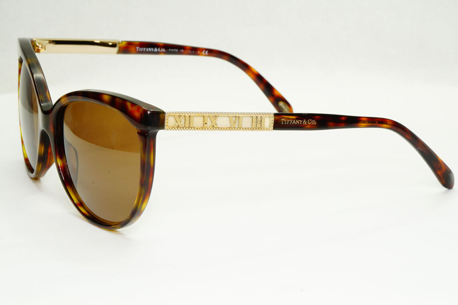 Tiffany & Co 2014 Sunglasses Roman Numerals Brown TF 4097 Atlas 8002/3B 310323