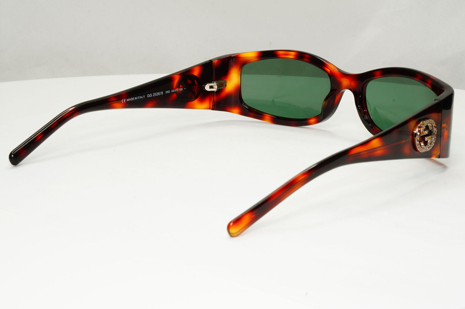 Gucci 1999 Vintage Sunglasses Brown Green Tortoiseshell GG 2526/S 05D 071222