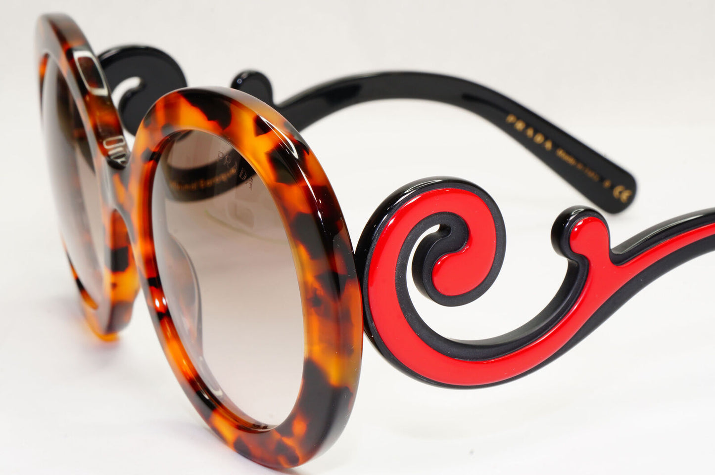 Prada Sunglasses Baroque Swirl Brown Red Gradient PR08TS SPR 08T VAH-4K0 141223