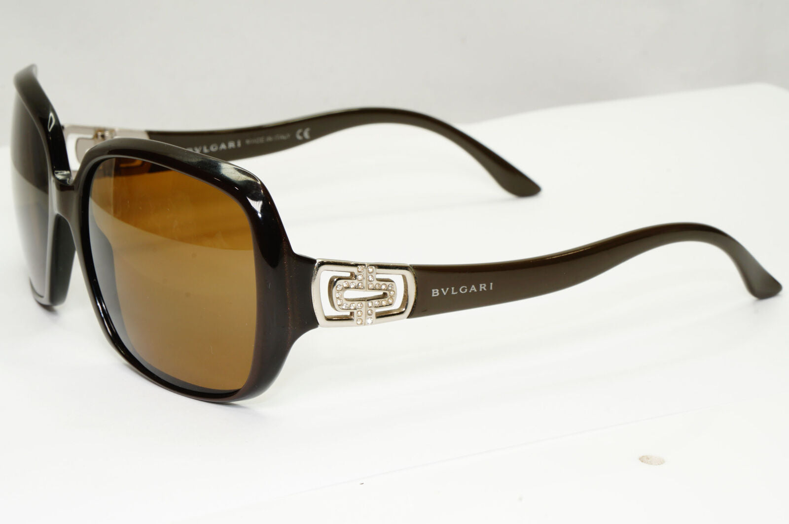Bvlgari Diamante Brown Sunglasses Crystal Rhinestone 8020-B 897/13 091122