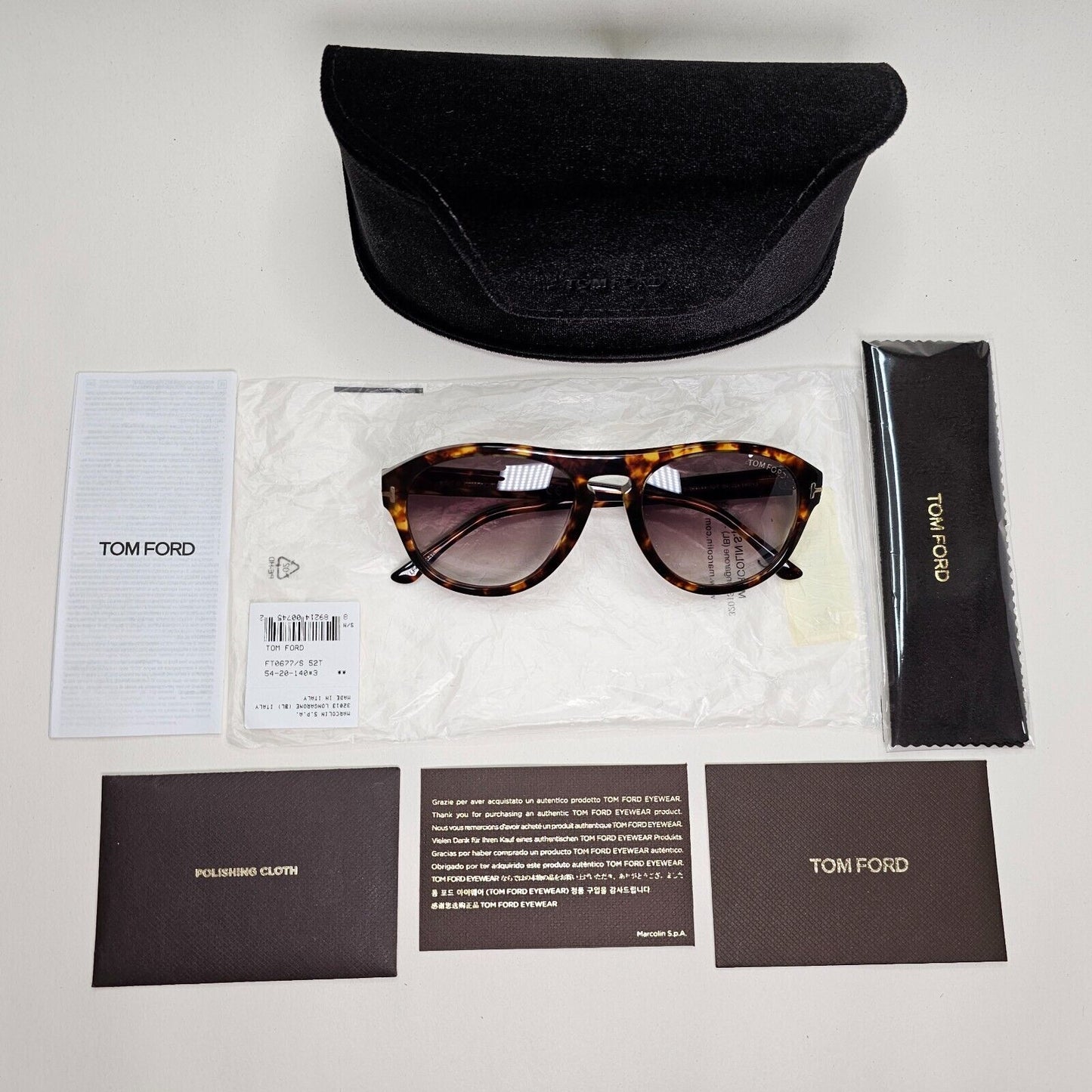 Tom Ford Sunglasses Austin-02 Brown Tortoiseshell Gradient FT0677 TF 677 52T