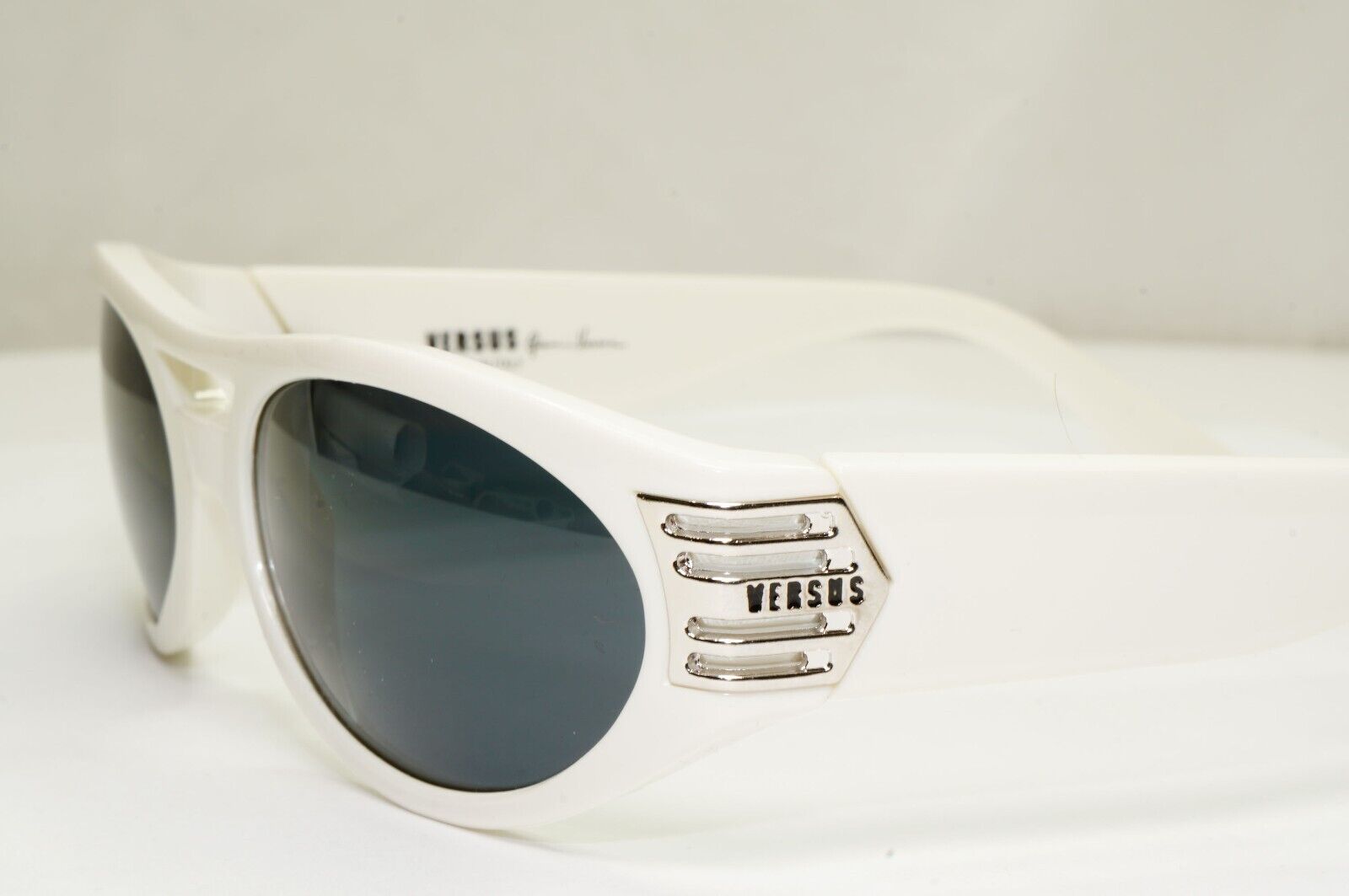 Versus Sunglasses 1996 by Gianni Versace Vintage White Grey MOD E30 COL 850