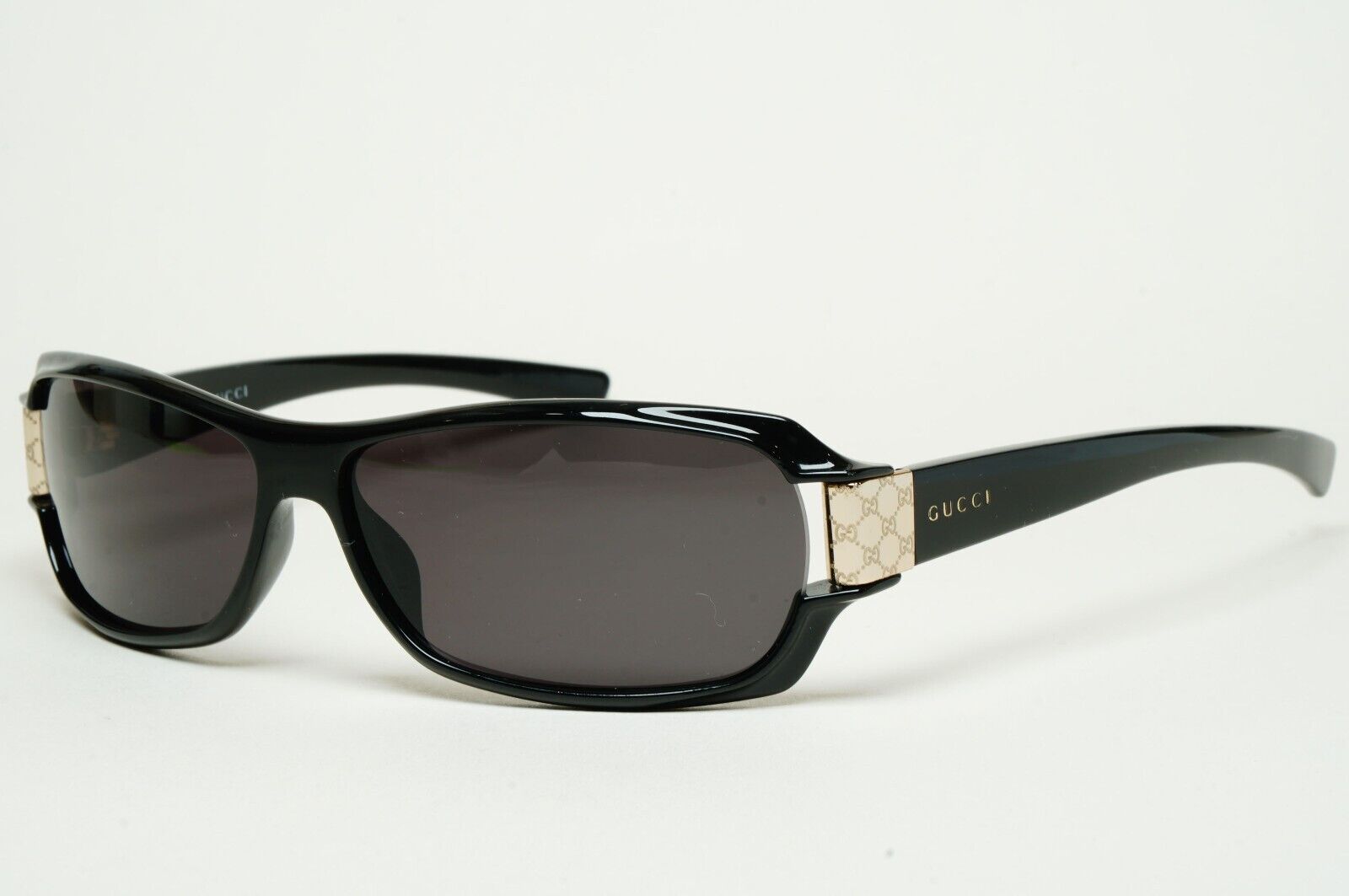 Gucci Sunglasses 1998 Vintage Black Gold Rectangle Unisex GG 2547/S PL4 180125