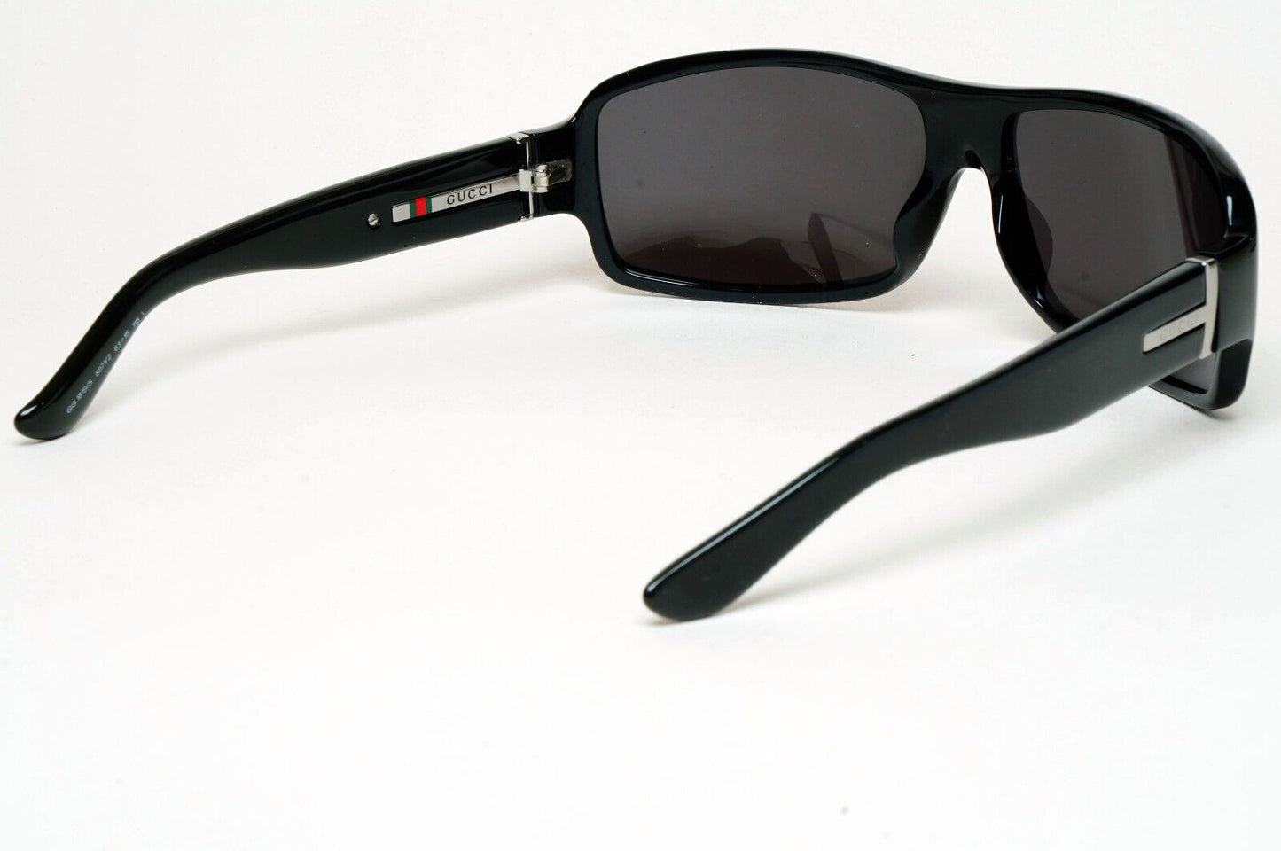 Gucci Sunglasses 1999 Vintage Black Rectangle Wrap GG 1619/S 807Y2 290125