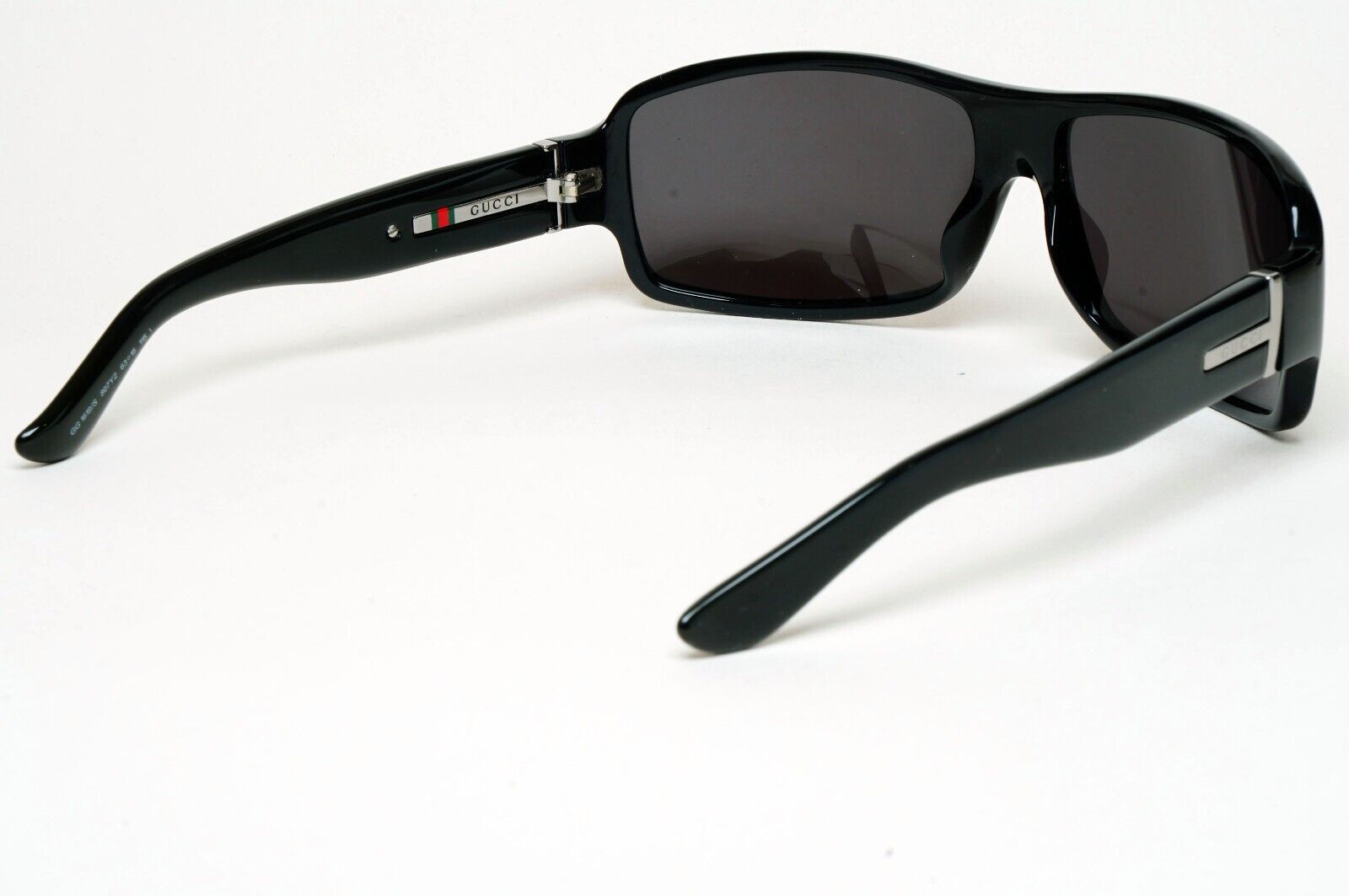 Gucci Sunglasses 1999 Vintage Black Rectangle Wrap GG 1619/S 807Y2 290125