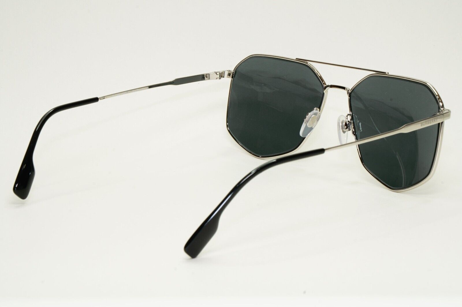 Burberry Sunglasses Silver Navigator Pilot Metal Ozwald BE 3139 1005/87 58mm
