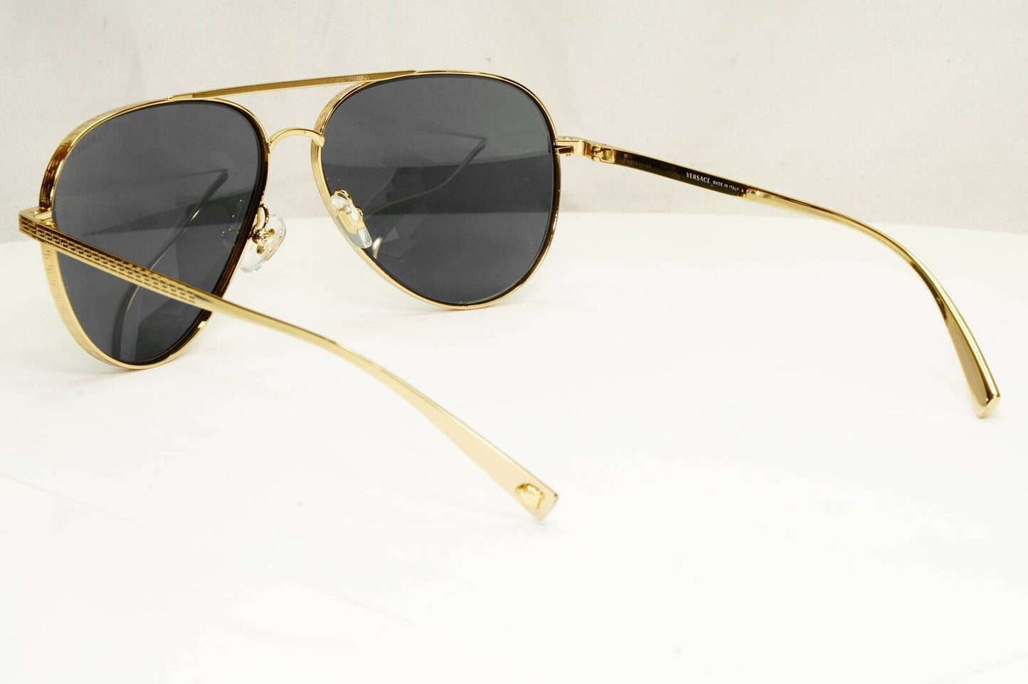 Versace Sunglasses Gold Pilot Metal Black Grey MOD VE 2217 1002/87 59mm