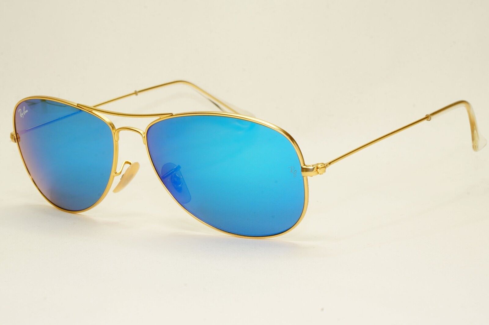 Ray-Ban Sunglasses Cockpit Gold Blue Mirror Pilot Metal RB 3362 112/17 59mm