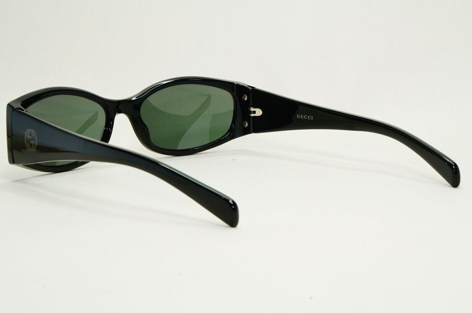 Gucci Sunglasses 1999 Vintage Black Green Rectangle GG 2524/S 807 081024