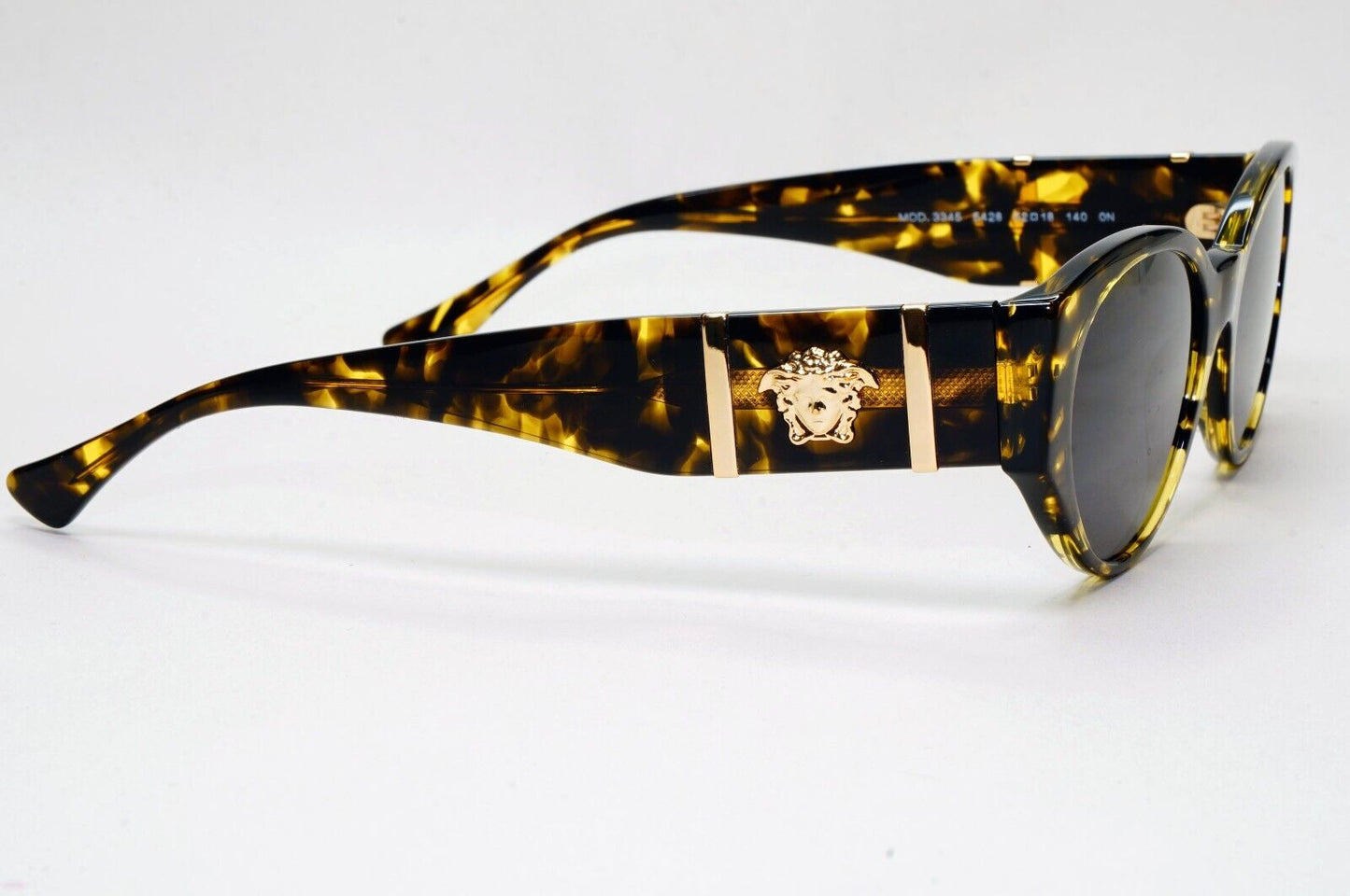 Versace Sunglasses Brown Black Gold Havana Marble Medusa MOD VE 3345 5428 52mm