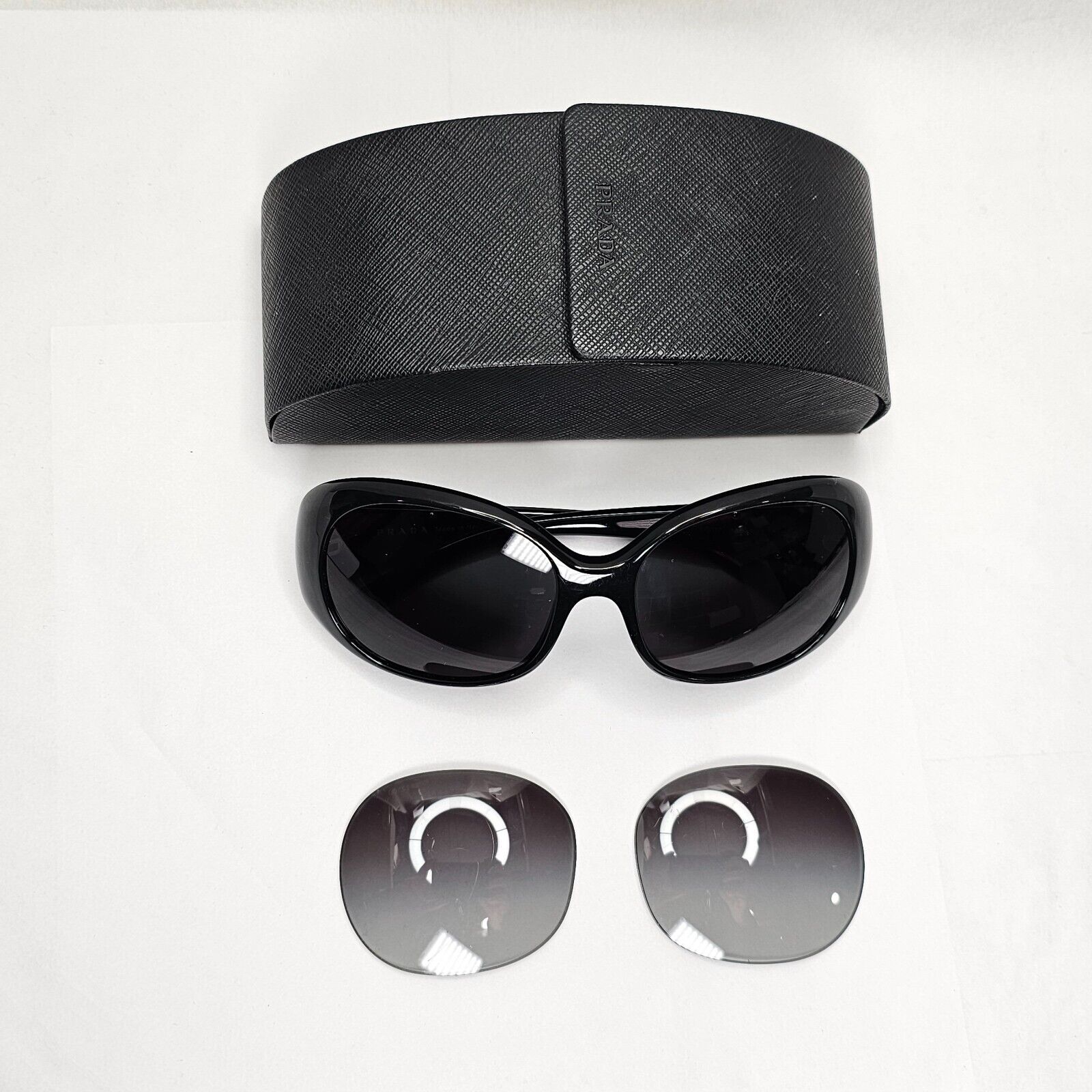 Prada Sunglasses 2010 Triangle Logo Black PR27LS SPR 27L 1AB-3M1 111223