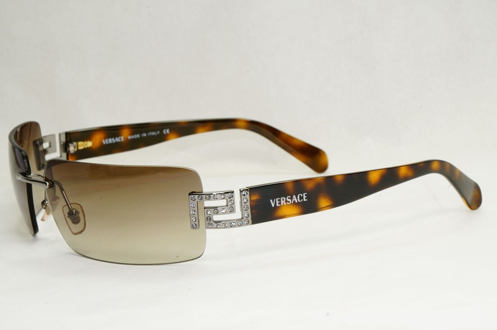 Versace Sunglasses 2004 Vintage Wrap Brown Gradient MOD 2017-B 1001/13 180324