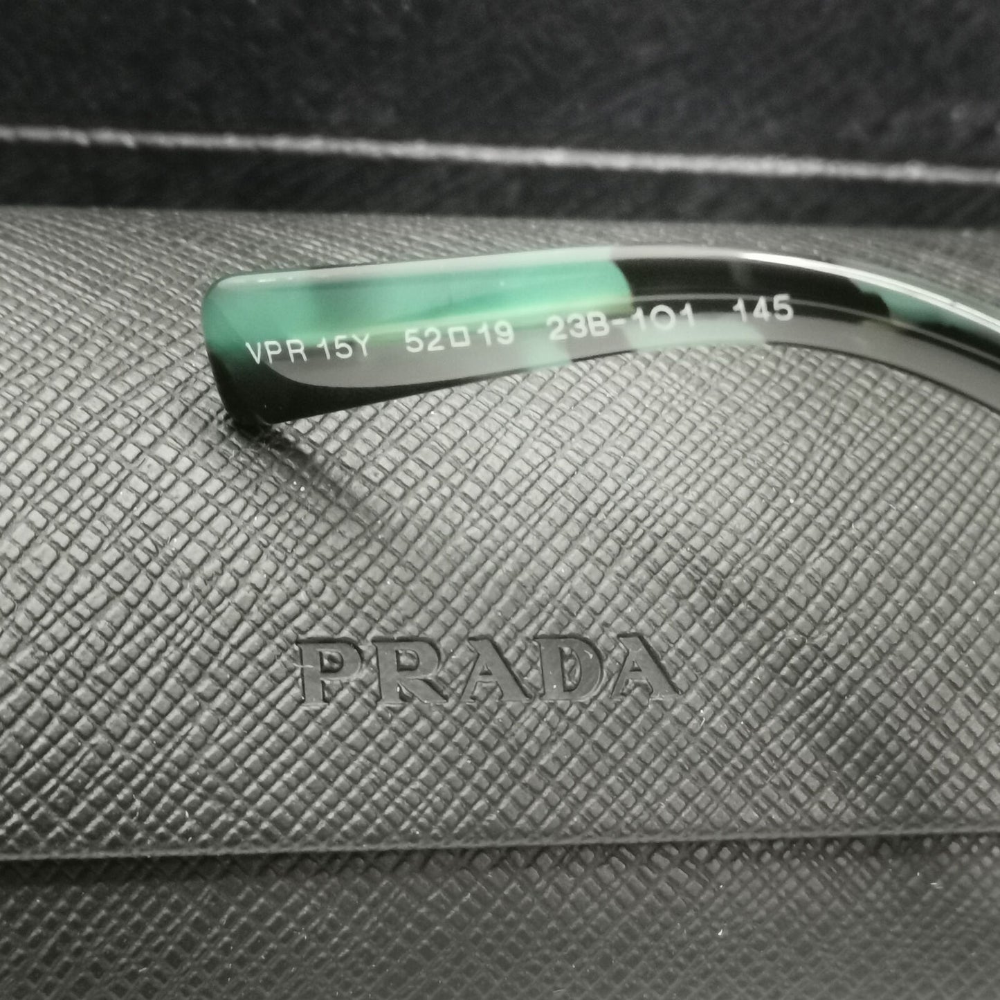 Prada Sunglasses Brown Lens Green Havana Tortoise PR15YV VPR 15Y 23B-1O1 52mm