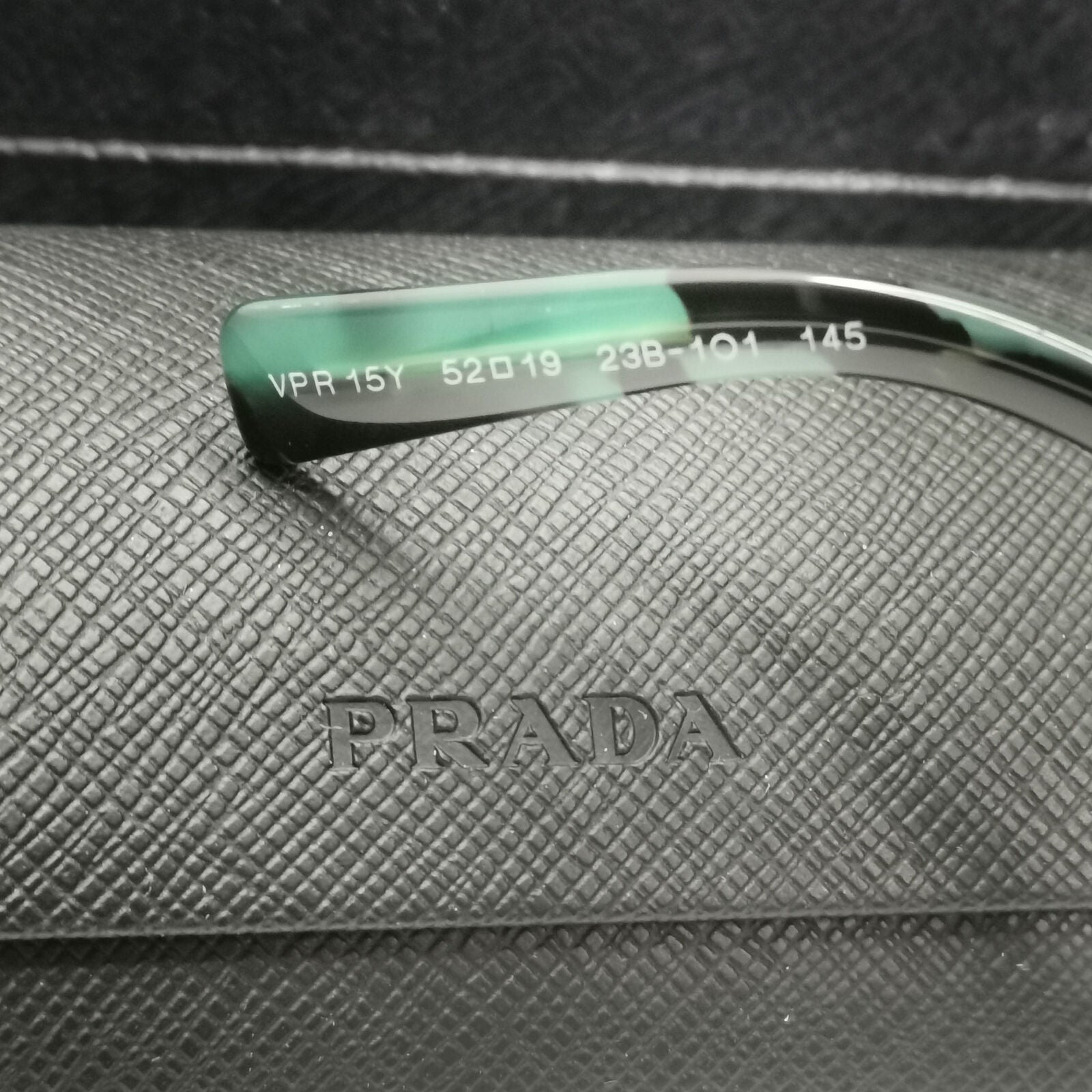 Prada Sunglasses Brown Lens Green Havana Tortoise PR15YV VPR 15Y 23B-1O1 52mm