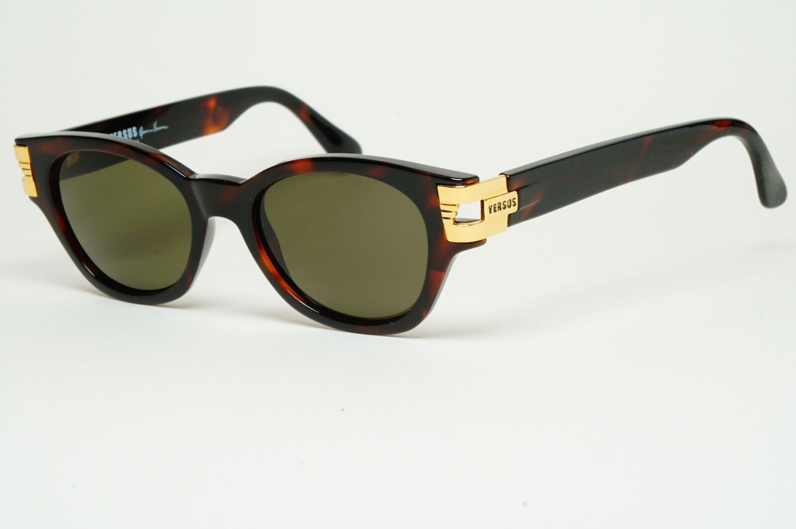 Versus Sunglasses 1996 by Gianni Versace Vintage Brown Gold MOD E28 COL 649