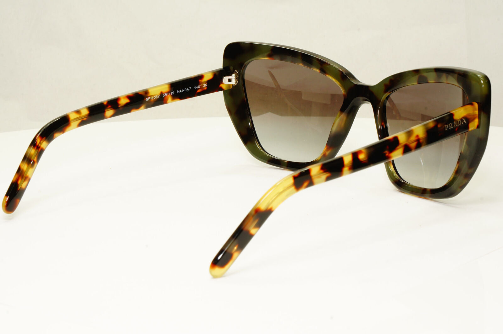 Prada Black Tortoise Brown Square Womens Sunglasses PR08VS SPR 08V NAI-0A7