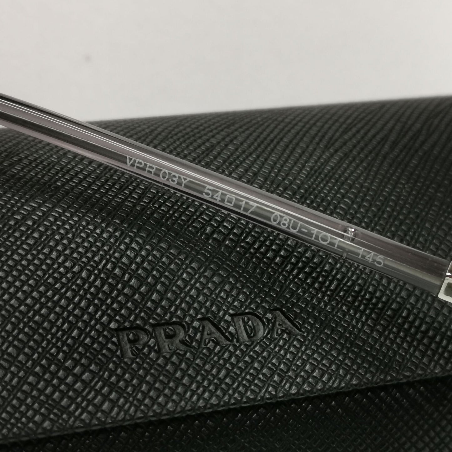 Prada Sunglasses Transparent Grey Crystal Black PR03YV VPR 03Y 08U-1O1 54mm