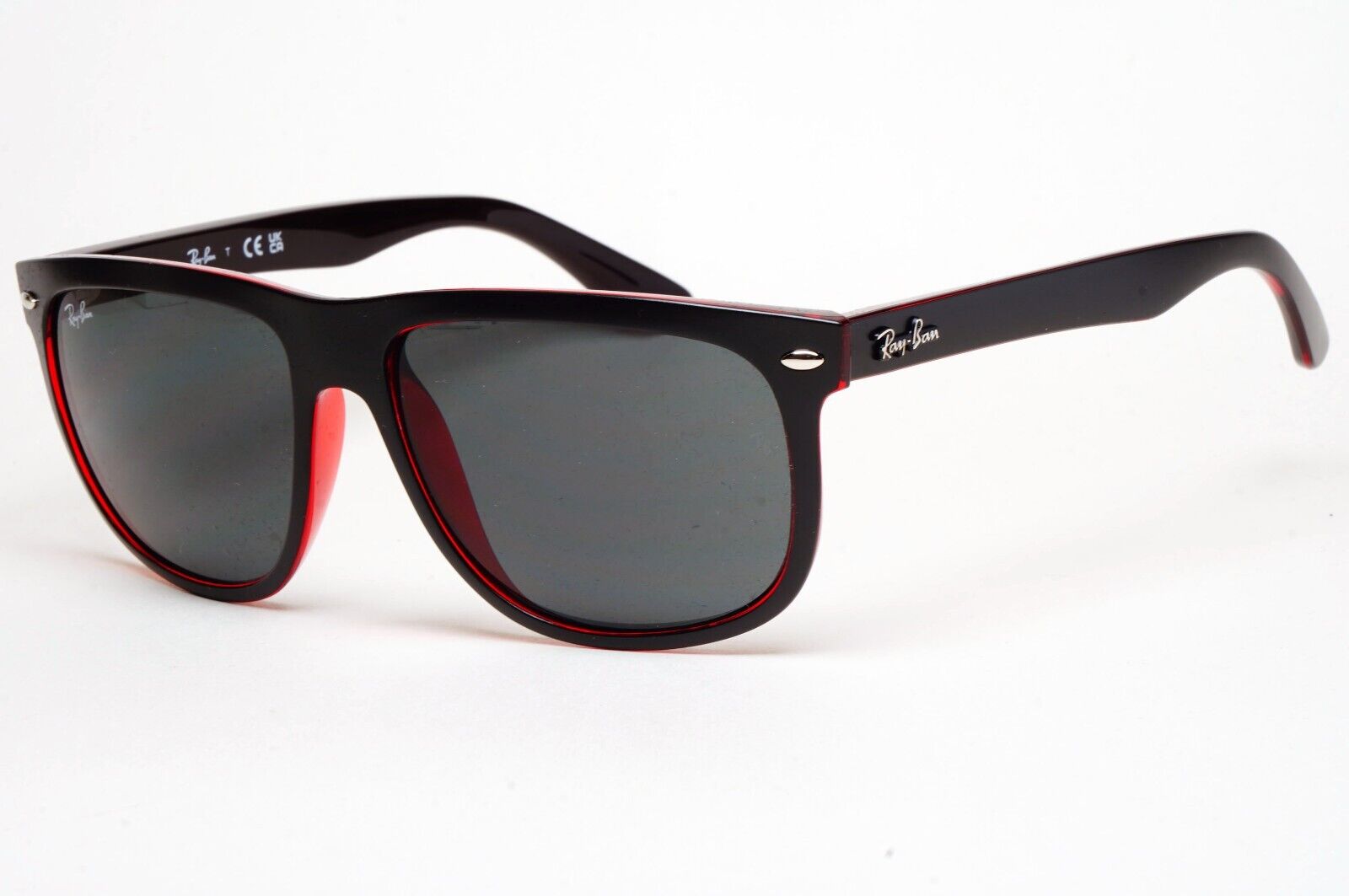 Ray-Ban Sunglasses Boyfriend Black Matte Square 6171/87 56mm