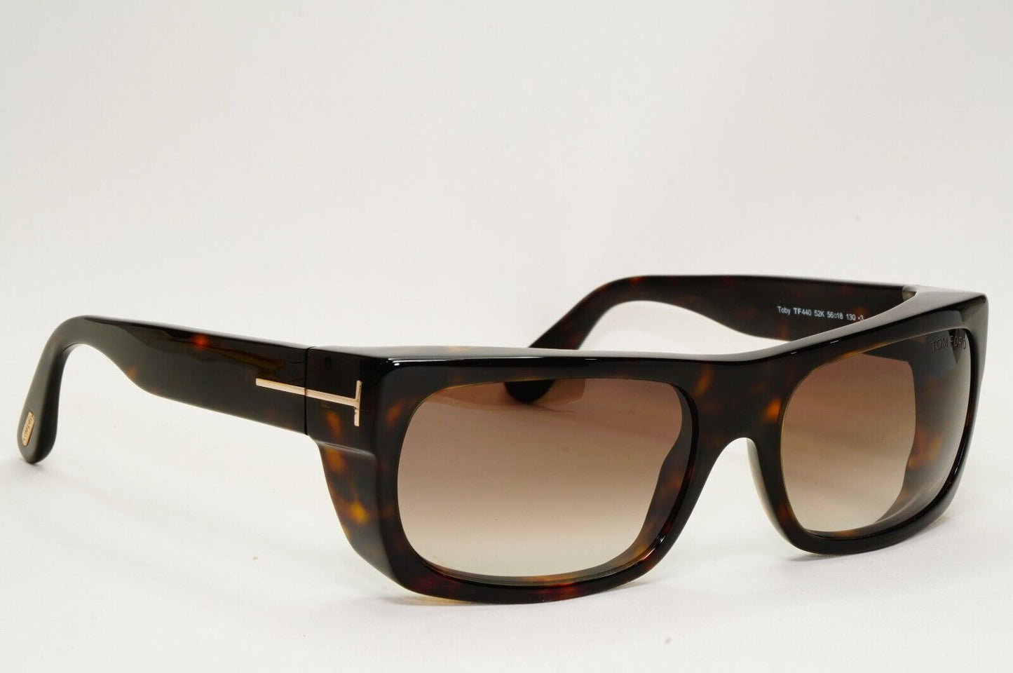Tom Ford Sunglasses Toby Dark Brown Gradient Square Acetate FT0440 TF 440 52K
