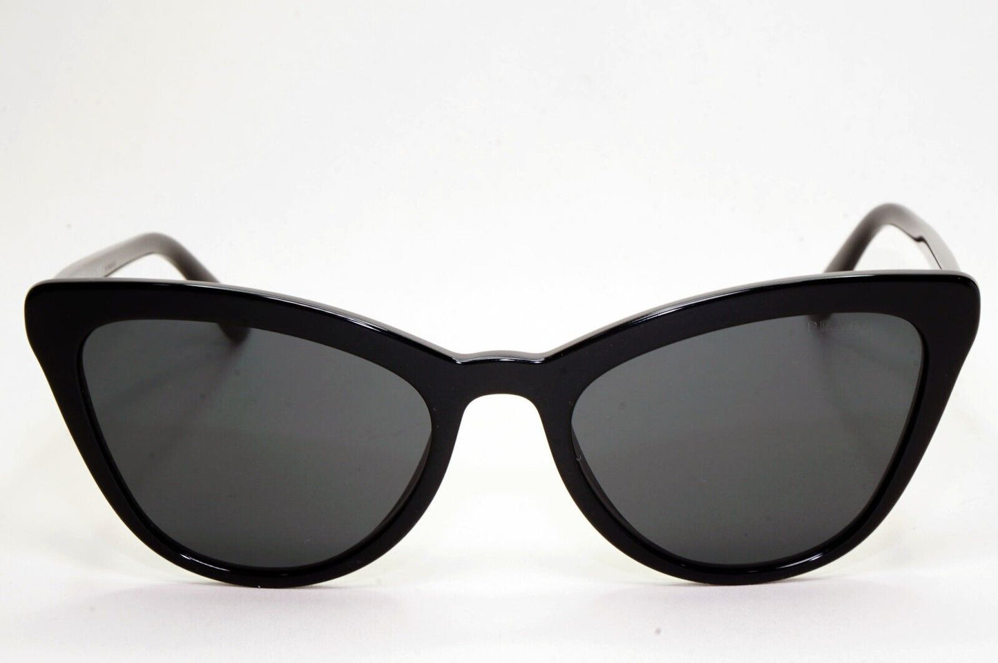 Prada Sunglasses Black Cat Eye Glossy PR01VS SPR 01V 1AB-5S0 56mm 050824