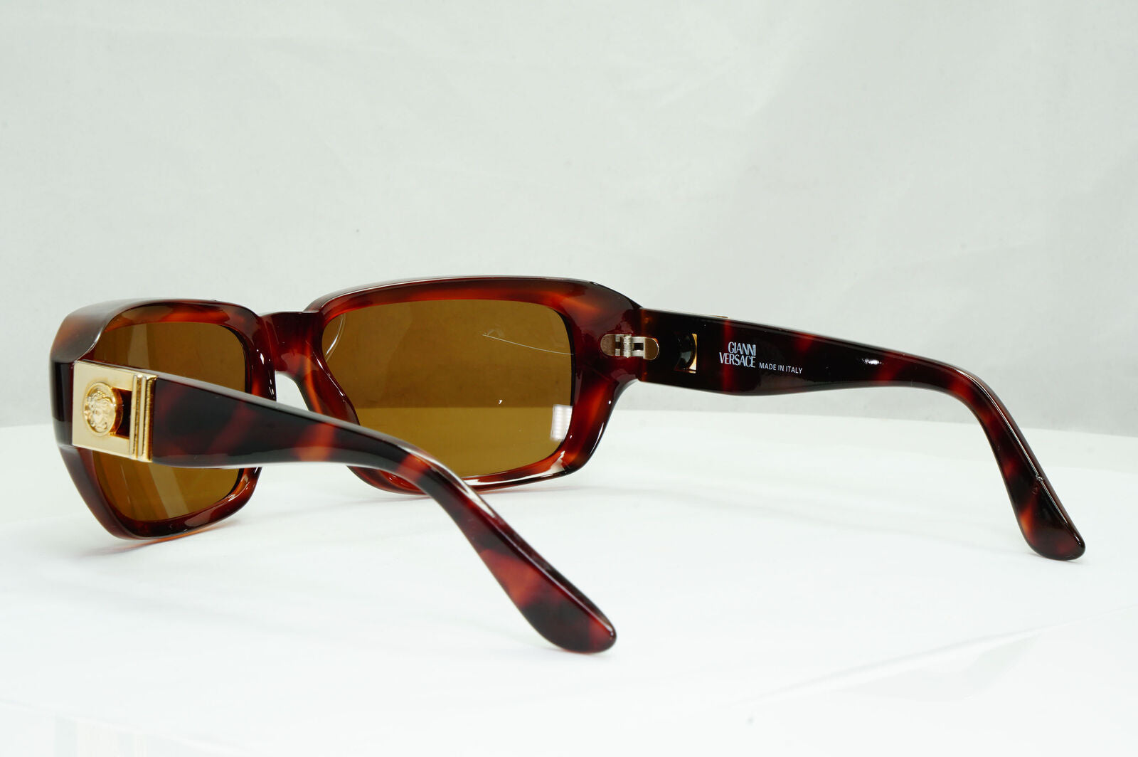 Gianni Versace 1996 Sunglasses Vintage Gold Brown Retro MOD 412/A COL 900 151222