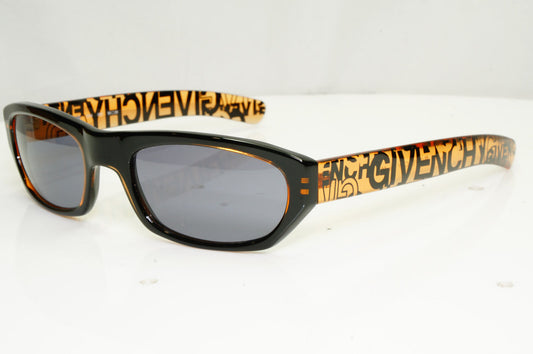 Givenchy 2004 Vintage Mens Womens Sunglasses Black Amber 1054 Big Logo 003 33146