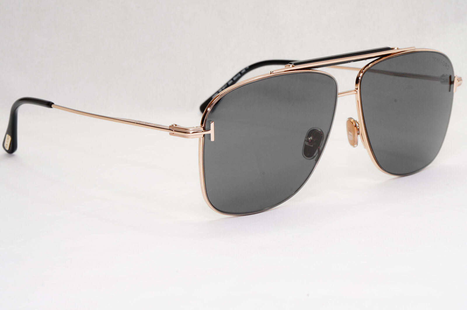 Tom Ford Sunglasses Jaden Gold Grey Metal Pilot Square FT1017 TF 1017 28A