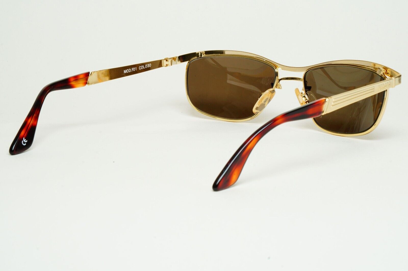Versus Sunglasses 1996 by Gianni Versace Vintage Gold Brown MOD F01 COL 030