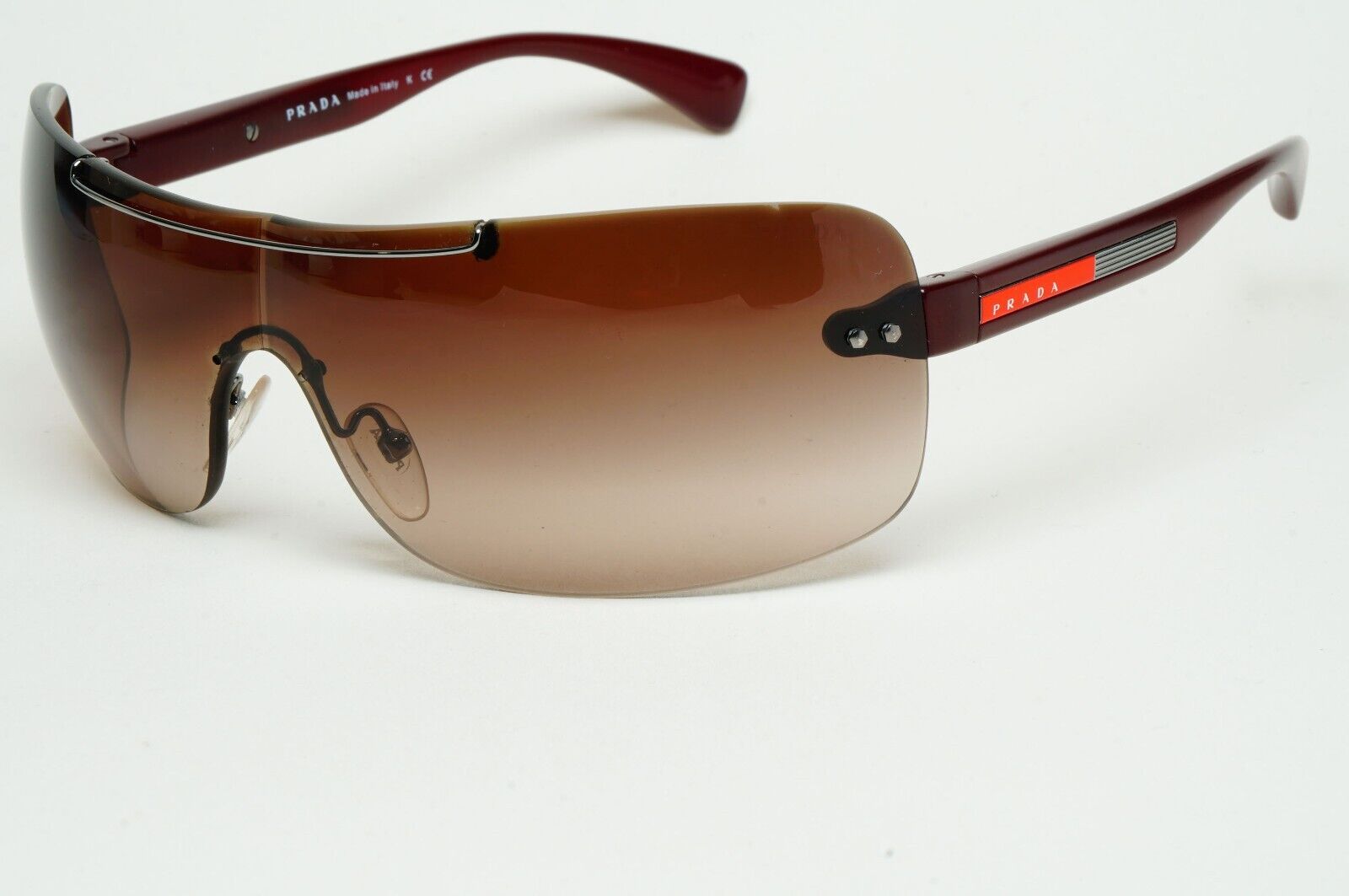 Prada Sunglasses 2007 Vintage Rare Brown Shield PS02MS SPS 02M QFD-6S1 060125