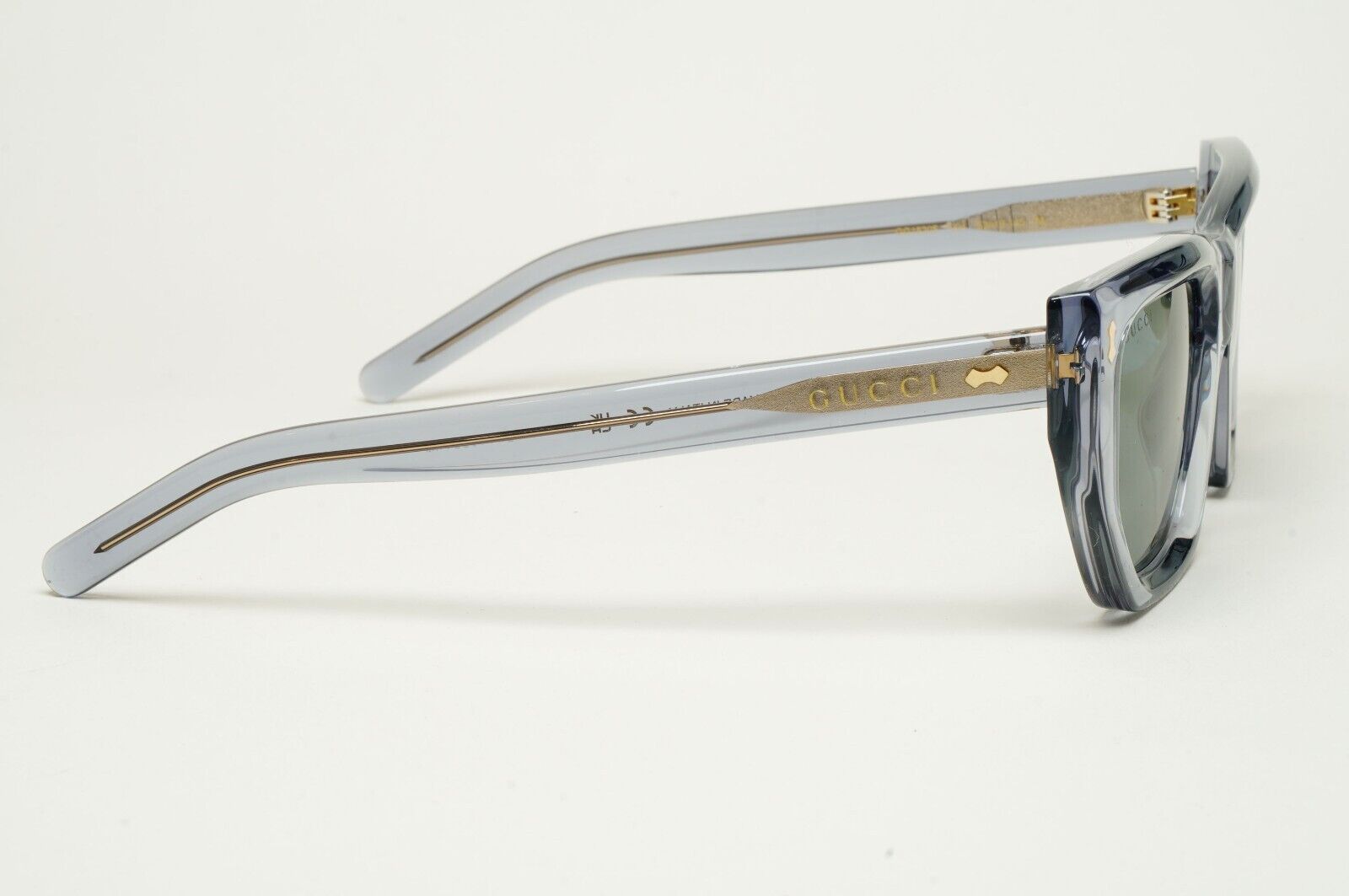 Gucci Sunglasses 2024 Grey Transparent Crystal Square GG1520S 004 53mm 180125