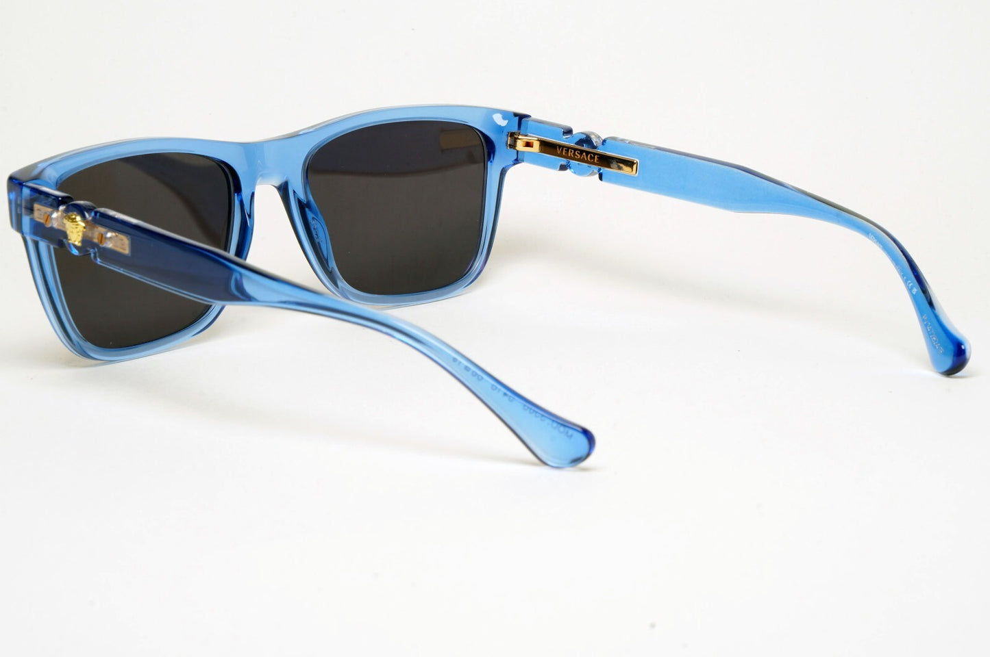 Versace Sunglasses Black Blue Transparent Gold Medusa MOD VE 3303 5415 53mm
