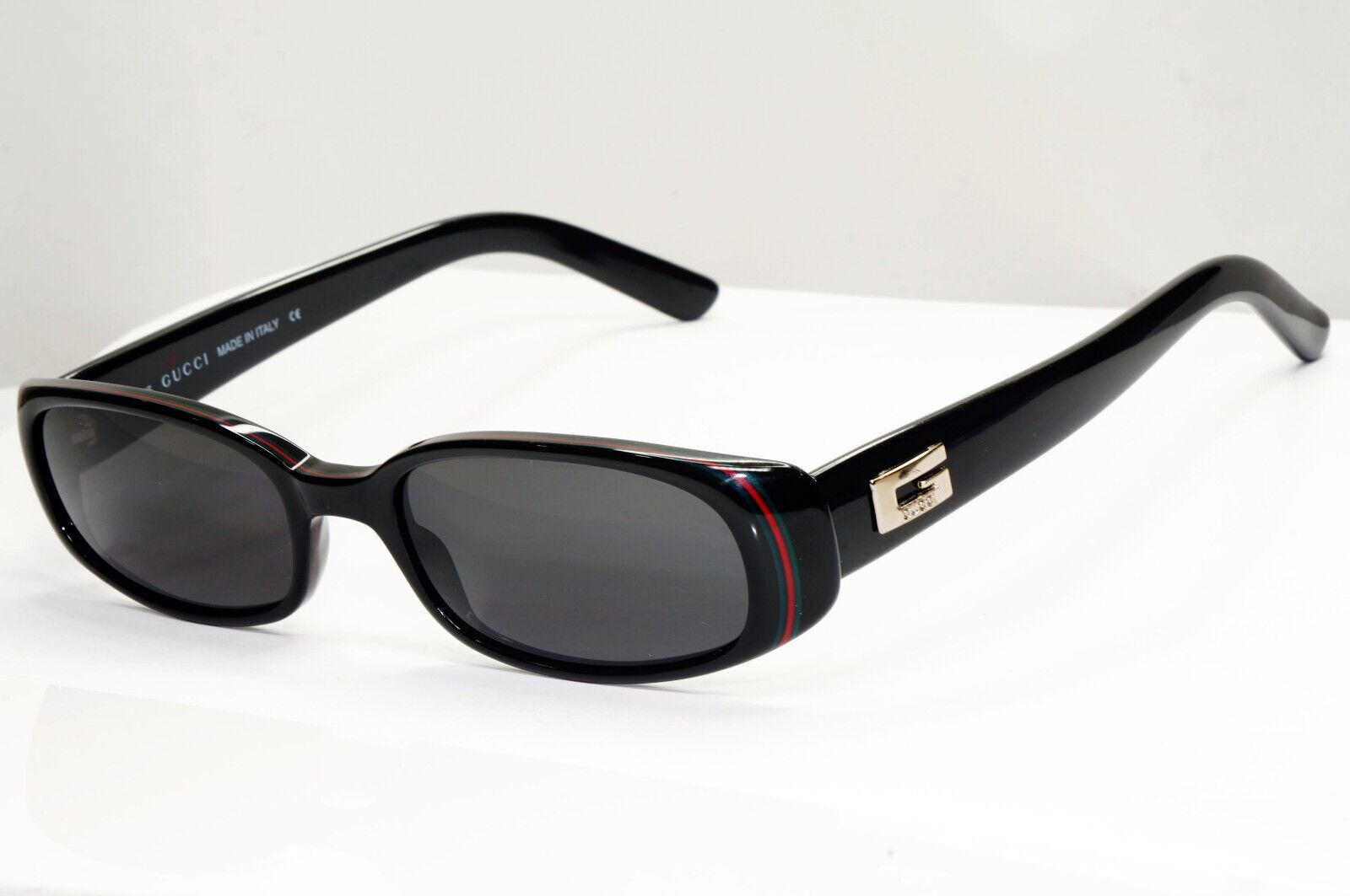 Gucci Sunglasses 1997 Vintage Black Retro Rectangle Small GG 2452/S E5W 210125