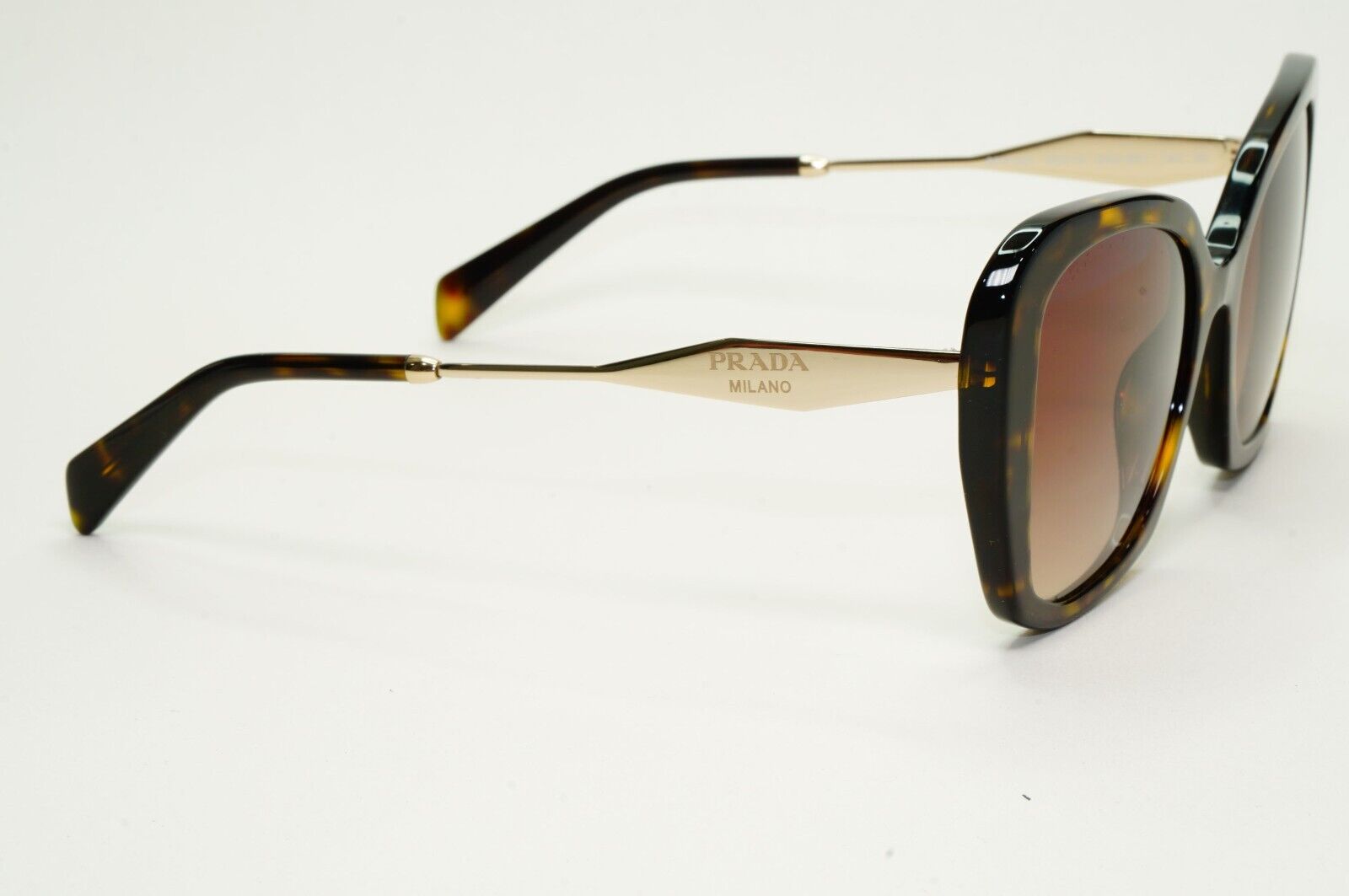 Prada Sunglasses Brown Tortoiseshell Gradient Gold PR03YS SPR 03Y 2AU-6S1 53mm