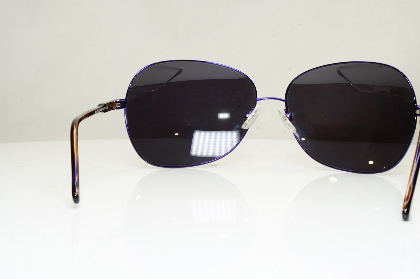 Versace Violet Womens Vintage Sunglasses Black Brown Square 2124 1230/5E 29269