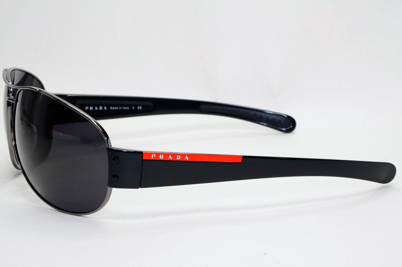 Prada Sunglasses 2006 Vintage Black Gunmetal Pilot PR52GS SPR 52G 5AV-1A1 081124